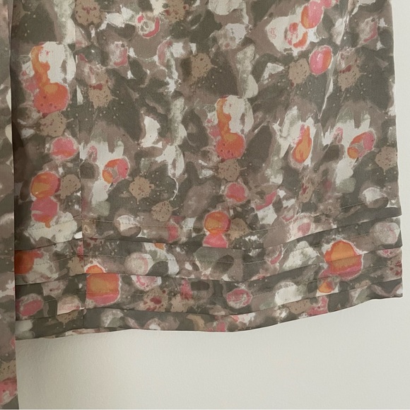 Banana Republic Silk Watercolor Floral Tie Waist Tunic - Picture 8 of 11